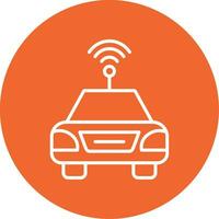 Autonomous Car Vector Icon