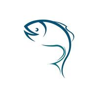 Fish logo template vector