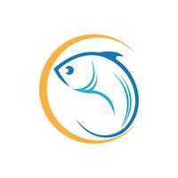 Fish logo template vector