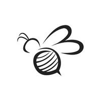 abeja logo y icono diseño vector ilustración