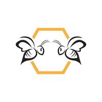 bee logo and icon design vector illustration