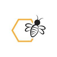 abeja logo y icono diseño vector ilustración