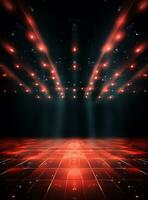 Ai Generative Backdrop Red Spotlights For Flyers, Banner and Backgrounds realistic image ultra hd high design photo