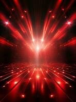 Ai Generative Backdrop Red Spotlights For Flyers, Banner and Backgrounds realistic image ultra hd high design photo