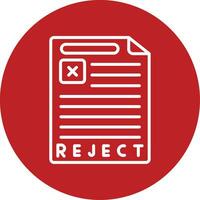 Reject Vector Icon