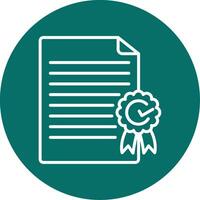 icono de vector de certificado