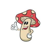 mascot mushroom vector design template