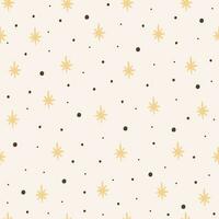 seamless pattern with stars in boho colors vector