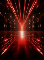 Ai Generative Backdrop Red Spotlights For Flyers, Banner and Backgrounds realistic image ultra hd high design photo