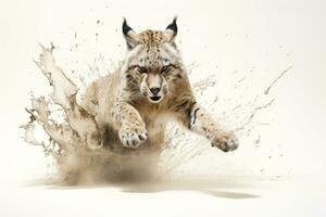 Abstract tiger with complex motion and hazy color, Generative AI illustration photo
