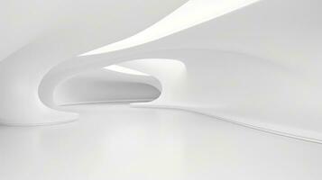 Abstract white architecture background, white geometric wallpaper, Generative AI illustration photo