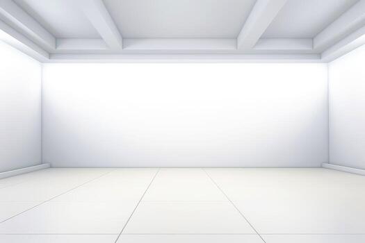 Abstract futuristic architecture background, Minimal technology white backdrop, Generative AI illustration photo