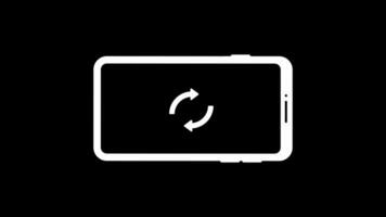 rotate your phone orientation animation with phone icon motion graphic on black background video