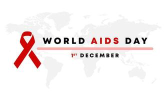 World AIDS Day Banner Background Illustration, solidarity campaign vector