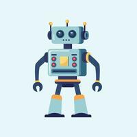 Robot flat design vector illustration