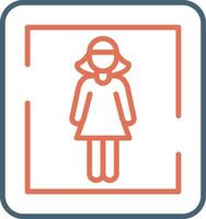 Female Toilet Sign Vector Icon