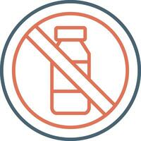 No botella vector icono