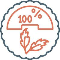 100 por ciento vector icono