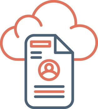 Cloud Data Vector Icon