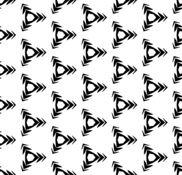 Black and white seamless abstract pattern. Background and backdrop. Grayscale ornamental design. Mosaic ornaments. Vector graphic illustration.