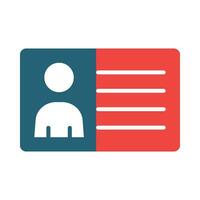 Id Card Vector Glyph Two Color Icon For Personal And Commercial Use.