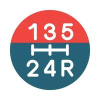Gearshift Vector Glyph Two Color Icon For Personal And Commercial Use.