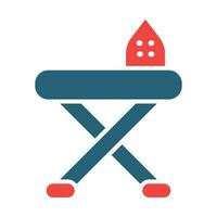 Ironing Board Vector Glyph Two Color Icon For Personal And Commercial Use.