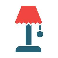 Floor Lamp Vector Glyph Two Color Icon For Personal And Commercial Use.