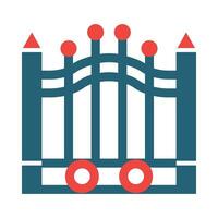 Gate Vector Glyph Two Color Icon For Personal And Commercial Use.