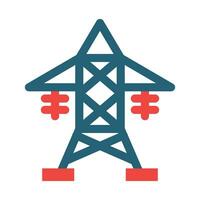 Electric Pole Vector Glyph Two Color Icon For Personal And Commercial Use.
