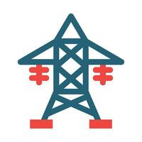 Electric Pole Vector Glyph Two Color Icon For Personal And Commercial Use.