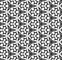 Black and white seamless abstract pattern. Background and backdrop. Grayscale ornamental design. Mosaic ornaments. Vector graphic illustration.