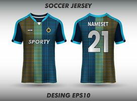 Template for soccer jersey, in front and back view. vector