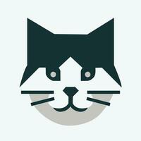 black cat head vector illustration