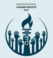 hand drawn international human rights day illustration vector