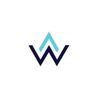 AW or WA. Monogram of Two letters AW or WA. Luxury, simple, minimal and elegant design. vector