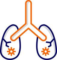 icono de vector de pulmones