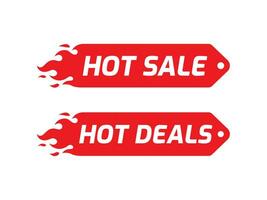 Hot sale tag vector. Hot sale vector. fire banner, price tag, hot deal, sale, offer, price vector