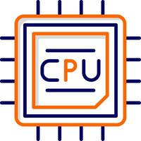 icono de vector de cpu