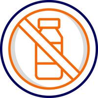 No botella vector icono