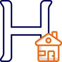 Capital H Vector Icon