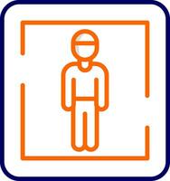 Male Toilet Sign Vector Icon