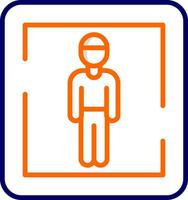 Male Toilet Sign Vector Icon