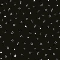 a black and white star pattern with stars and lightning bolts vector