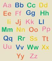 alphabet letters for kids vector