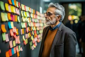 mayor lluvia de ideas en un tecnología puesta en marcha antecedentes con vacío espacio para texto foto