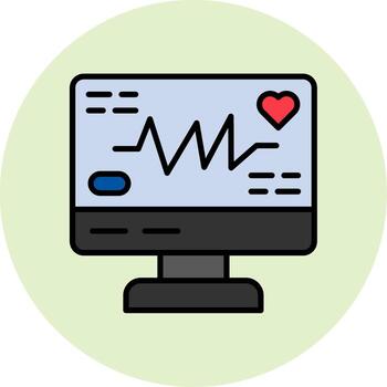 icono de vector de electrocardiograma