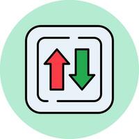 Two Ways Siign Vector Icon