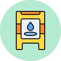Wet Floor Vector Icon