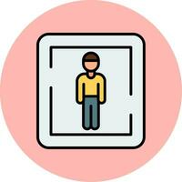 Male Toilet Sign Vector Icon